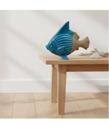 Figura Decorativa Pez Azul Resina, Adorno Marinero para Hogar, Decoración Náutica, Regalo Original, Accesorio