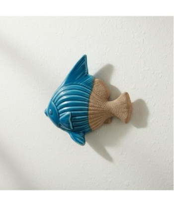 Figura Decorativa Pez Azul Resina, Adorno Marinero para Hogar, Decoración Náutica, Regalo Original, Accesorio