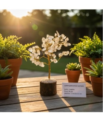 Árbol de Piedras Preciosas Decorativo con Energía Positiva - Ideal para Hogar y Oficina - Arte Zen y Feng Shui