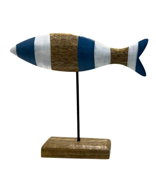 Figura Decorativa Pez Azul para Sobremesa, Decoración Náutica, Estilo Marinero, Ideal para Hogar, Oficina y Regalos