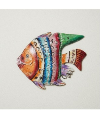 Figura Decorativa de Pez Multicolor para Hogar, Decoración Náutica, Diseño de Metal, Estilo Marinero, Ideal para