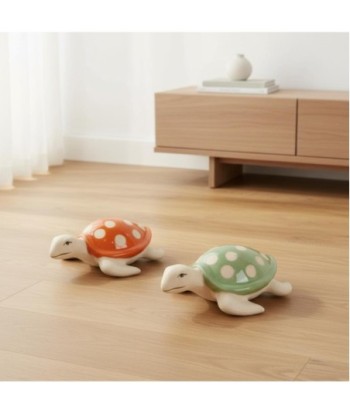 Figura Decorativa Tortuga de Cerámica, Diseño Marinero, Adorno Multicolor para Hogar, Oficina, Regalo Original
