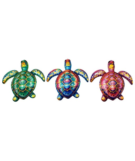Adorno Pared Tortuga Tropical Set 3 Piezas Decoración Interior y Exterior, Estilo Jardín, Figura Decorativa Resina