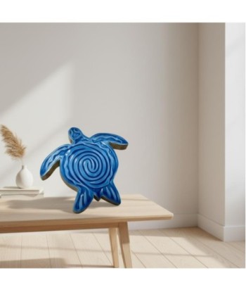 Figura Decorativa Tortuga Marinera de Madera - Decoración Náutica para Hogar, Oficina o Jardín - Ideal Regalo