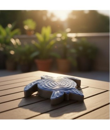 Figura Decorativa Tortuga Marinera de Madera - Decoración Náutica para Hogar, Oficina o Jardín - Ideal Regalo