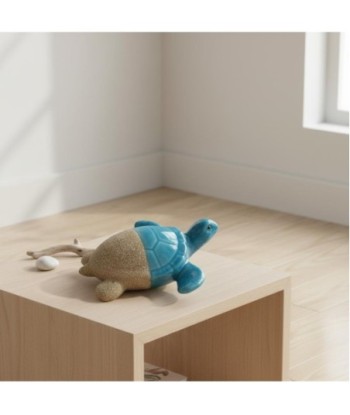 Figura Decorativa Tortuga Azul Resina, Adorno Marinero, Decoración Hogar, Regalo Original, Estilo Náutico, Detalle