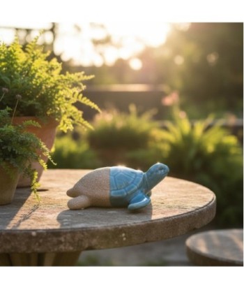 Figura Decorativa Tortuga Azul Resina, Adorno Marinero, Decoración Hogar, Regalo Original, Estilo Náutico, Detalle