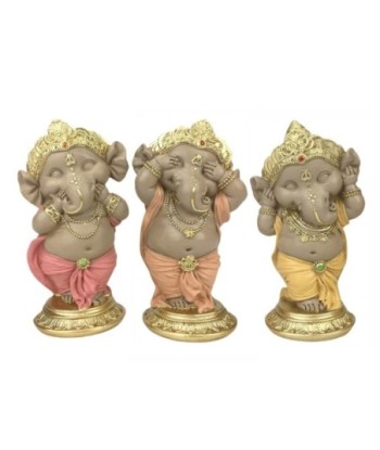 Figura de Ganesha Decorativa Resina, Estatuilla de Buda Oriental, Escultura Espiritual para Hogar y Oficina,