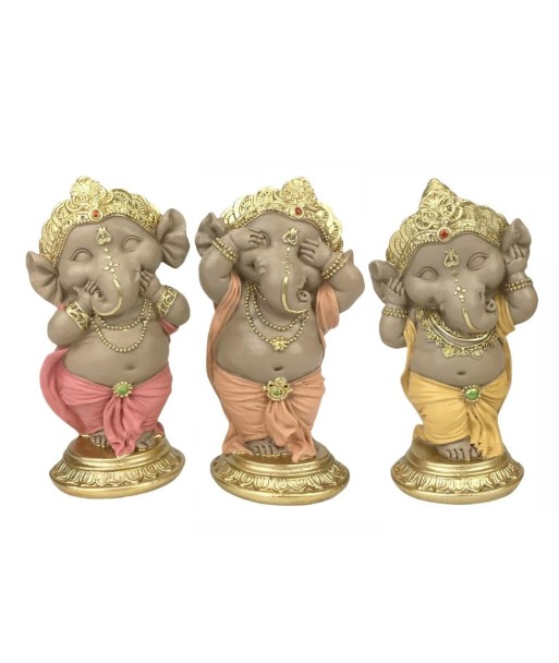 Figura de Ganesha Decorativa Resina, Estatuilla de Buda Oriental, Escultura Espiritual para Hogar y Oficina,