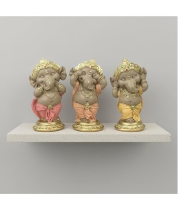 Figura de Ganesha Decorativa Resina, Estatuilla de Buda Oriental, Escultura Espiritual para Hogar y Oficina,
