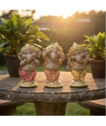 Figura de Ganesha Decorativa Resina, Estatuilla de Buda Oriental, Escultura Espiritual para Hogar y Oficina,