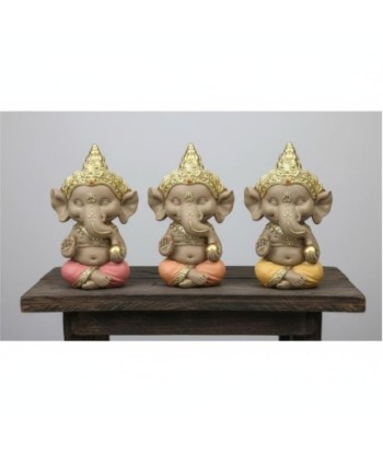 Figura Decorativa de Ganesha en Resina - Escultura Oriental para Hogar - Ideal para Meditación y Feng Shui -