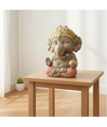 Figura Decorativa Ganesha 3 Piezas - Escultura de Resina para Hogar - Arte Oriental para Sala y Oficina