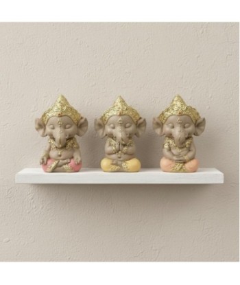 Figura de Ganesha Decorativa para Hogar y Oficina, Estatua de Resina, Diseño Oriental, Set de 3 Piezas, Ideal