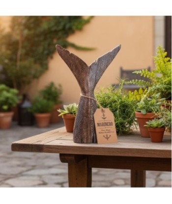 Figura Decorativa Cola de Ballena Gris, Adorno Marinero para Hogar, Ideal para Decoración Náutica y Regalo Original