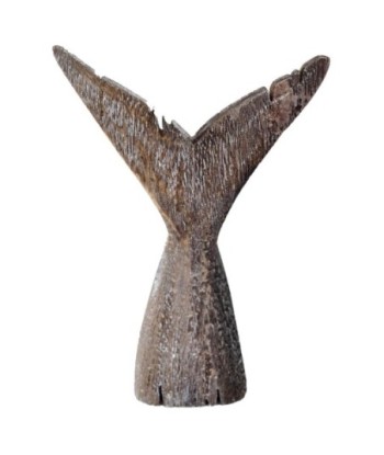 Figura Decorativa Marinera Cola de Ballena Gris - Adorno Náutico para Hogar - Escultura Estilo Marino