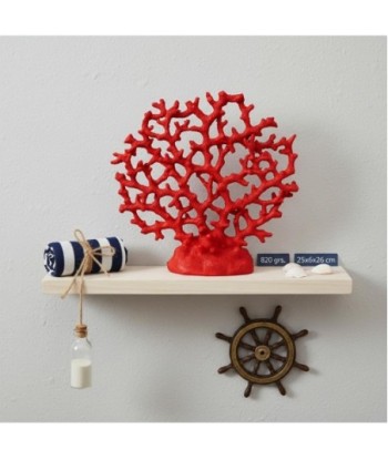 Decoración Coral Marinero de Resina - Figura Decorativa Náutica para Hogar - Estilo Oceánico - Adorno de Colección