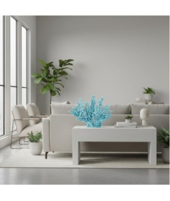 Decoración Marinera Coral Azul para Hogar, Figura de Resina, Adorno Náutico, Estilo Costero, Arte Marino, Decoración