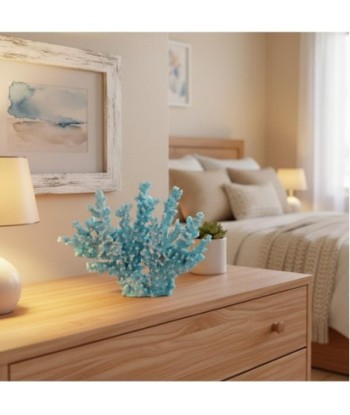 Decoración Marinera Coral Azul para Hogar, Figura de Resina, Adorno Náutico, Estilo Costero, Arte Marino, Decoración