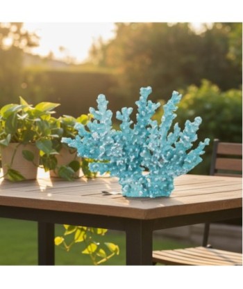 Decoración Marinera Coral Azul para Hogar, Figura de Resina, Adorno Náutico, Estilo Costero, Arte Marino, Decoración