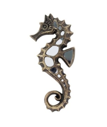 Adorno de Pared Caballito de Mar Decorativo para Hogar, Figura Marinera de Resina, Diseño Contemporáneo