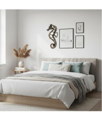 Adorno de Pared Caballito de Mar Decorativo para Hogar, Figura Marinera de Resina, Diseño Contemporáneo