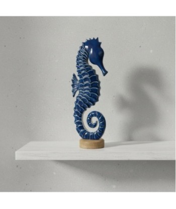 Figura Decorativa Caballito de Mar Azul, Estilo Marinero, Decoración Náutica para Hogar, Oficina, Regalo Original.
