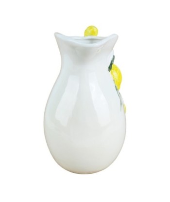 Jarra Decorativa Limones Cerámica, Jarra Amarilla para Bebidas, Jarra de Porcelana Estilo Mediterráneo, Jarra