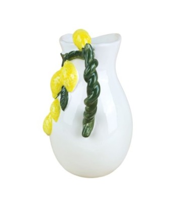 Jarra Decorativa Limones Cerámica, Jarra Amarilla para Bebidas, Jarra de Porcelana Estilo Mediterráneo, Jarra