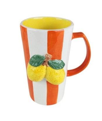 Jarra Decorativa de Porcelana para Bebidas, Diseño Exclusivo de Limón, Ideal para Cocina y Comedor, 385g