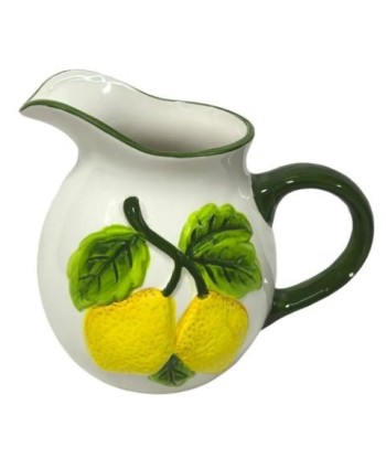 Jarra Decorativa Cerámica Limones Diseño Mediterráneo, Jarra de Agua para Cocina y Comedor, Regalo Original y