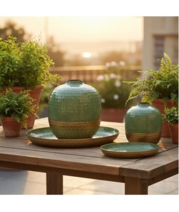 Jarrón Decorativo Moderno de Metal para Sala de Estar, Diseño Contemporáneo, Ideal para Decoración de Interiores