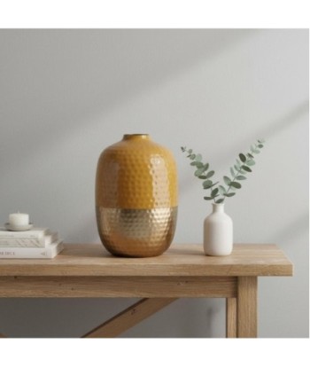 Jarrón Decorativo de Metal para Sala de Estar, Diseño Contemporáneo, Ideal para Decoración del Hogar, Regalo