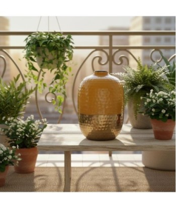 Jarrón Decorativo de Metal para Sala de Estar, Diseño Contemporáneo, Ideal para Decoración del Hogar, Regalo