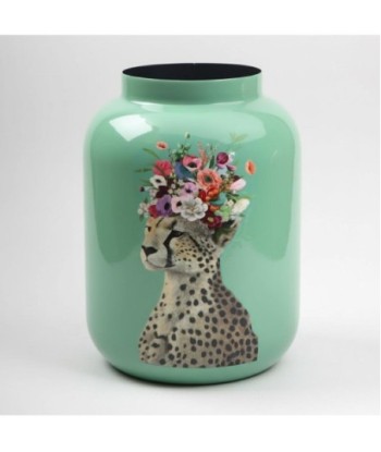 Jarrón Guepardo Decorativo de Metal para Sala de Estar, Diseño Moderno, Ideal para Decoración de Interiores y