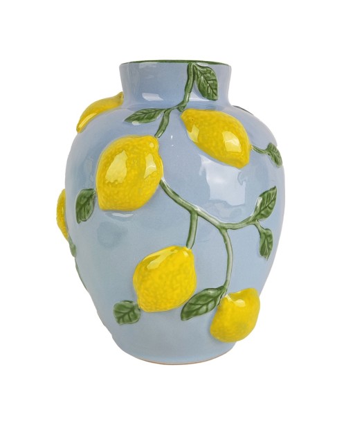 Jarrón Decorativo de Porcelana con Diseño de Limones para Decoración Interior, Perfecto para Cocina y Sala de Jarrón Decorativo de Porcelana con Diseño de Limones para Decoración Interior, Perfecto para Cocina y Sala de