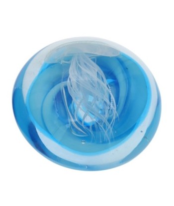 Pisapapel Medusa de Vidrio Azul, Decoración Moderna y Única para Oficina y Hogar, Accesorio de Escritorio Elegante