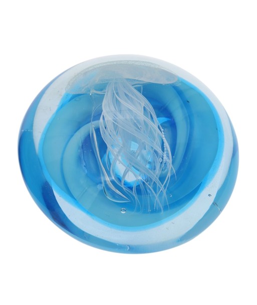 Pisapapel Medusa de Vidrio Azul, Decoración Moderna y Única para Oficina y Hogar, Accesorio de Escritorio Elegante