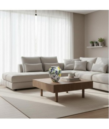 Jarrón Decorativo de Metal con Diseño de Limones y Aceitunas, Ideal para Decoración de Interiores, Estilo Moderno Jarrón Decorativo de Metal con Diseño de Limones y Aceitunas, Ideal para Decoración de Interiores, Estilo Moderno