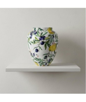 Jarrón Decorativo de Metal con Diseño de Limones y Aceitunas, Ideal para Decoración de Interiores, Estilo Moderno Jarrón Decorativo de Metal con Diseño de Limones y Aceitunas, Ideal para Decoración de Interiores, Estilo Moderno