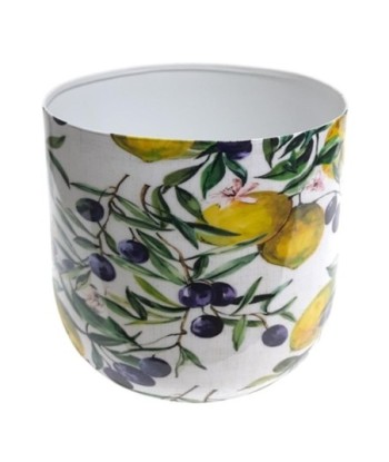 Macetero Decorativo para Interior y Exterior con Diseño de Limones y Aceitunas - Ideal para Plantas y Flores