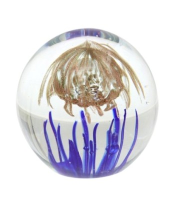 Pisapapel Decorativo de Vidrio Azul, Accesorio Elegante para Oficina y Hogar, Ideal para Organizar Documentos
