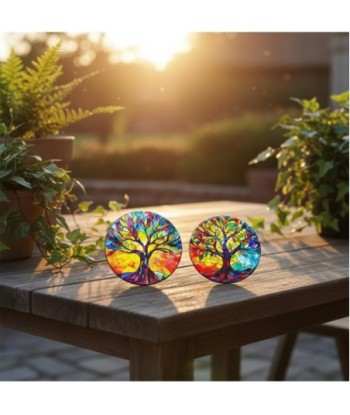 Imán Árbol de la Vida Decorativo - Set de 3 Piezas - Diseño Multicolor para Refrigerador, Oficina y Hogar