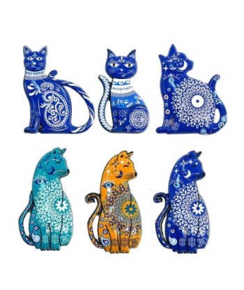 Imán Decorativo para Refrigerador, Set de 6 Unidades, Diseño de Gatos, Ideal para Regalos y Decoración de Hogar
