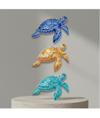 Imán Decorativo Tortuga 3 Unidades, Magnético Multicolor, Regalo Original para Hogar y Oficina