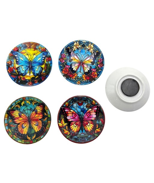 Imanes decorativos mariposa, set de 4, diseño artístico, ideal para cocina, oficina, regalo original, multicolor.