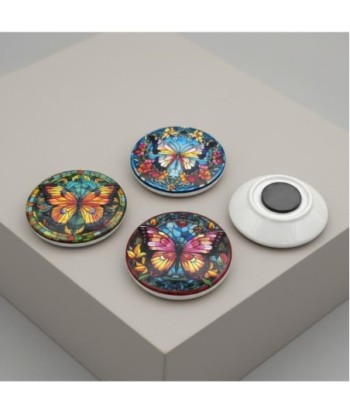 Imanes decorativos mariposa, set de 4, diseño artístico, ideal para cocina, oficina, regalo original, multicolor.