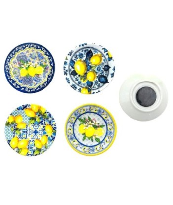Juego de 4 Imanes Decorativos de Limón, Diseño Exclusivo, Perfectos para Refrigerador y Pizarras