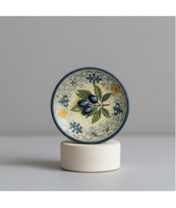 Imán Decorativo Cerámica Diseño Olivo - Set 4 Piezas - Ideal para Cocina y Nevera - Decoración Hogar Moderna