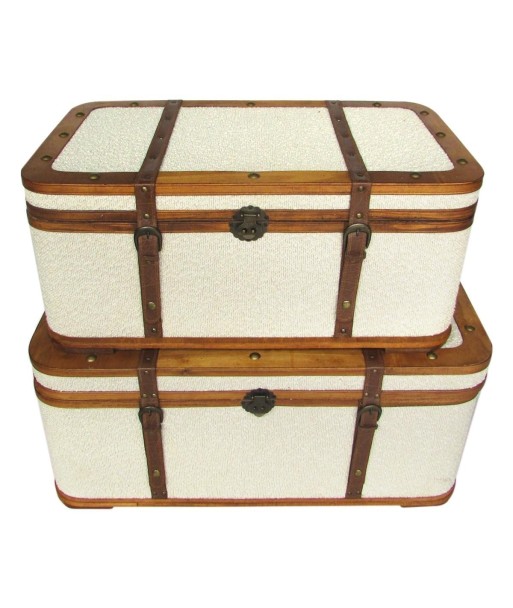 Set de 2 Maletas Decorativas Vintage para Almacenaje y Organización en Hogar, Diseño Bohemio, Ideal para Regalos